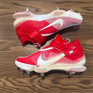 Size 9.5 Nike Force Zoom Mike Trout 7 Baseball Cleats Red White DC9904-602 NEW